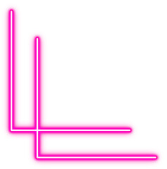 Pink Neon Corner Line Illustartion