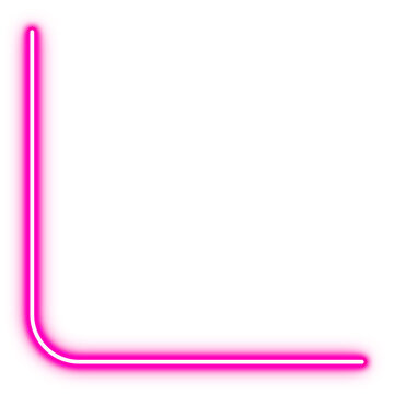 Pink Neon Corner Line Illustartion