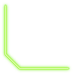 Green Neon Corner Line Illustration