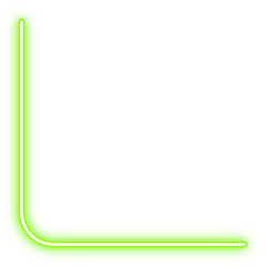 Green Neon Corner Line Illustration