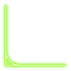 Green Neon Corner Line Illustration