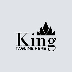 Letter or word KING serif font with simple and unique crown of queen creative premium image graphic icon logo design abstract concept free vector stock. Related to typography or elegant
