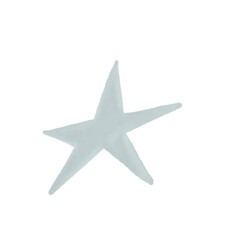 Pencil hand drawn cozy grey star png illustration. Colorful children cartoon clipart on isolated transparent background. 