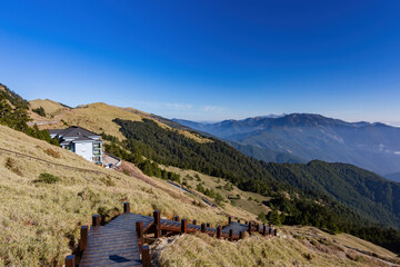 Sunny landscape of the Hehuanshan mountain