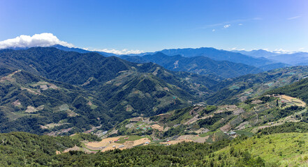 Sunny landscape of the Hehuanshan mountain