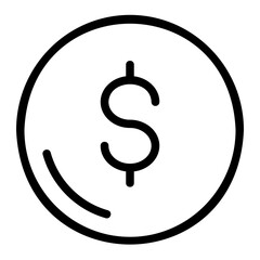 coin line icon