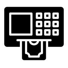 atm cashout glyph icon