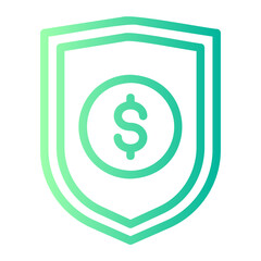 money shield gradient icon