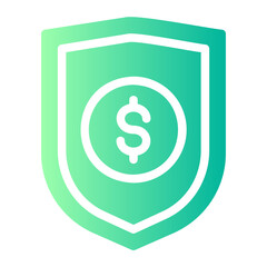 money shield gradient icon
