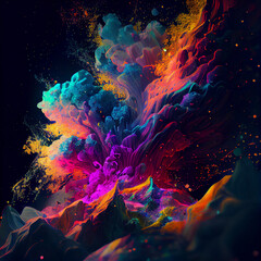 Obraz premium Color Explosion, AI