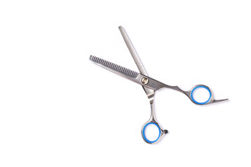 Hair cut scissors isolated on white background with clipping path.