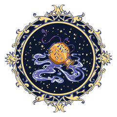 Astrological symbol on white background - Aquarius - 551209760