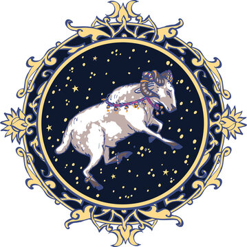 Astrological symbol on white background - Aries