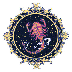 Astrological symbol on white background - Scorpio