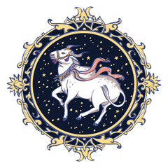 Astrological symbol on white background - Taurus