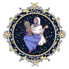 Astrological symbol on white background - Virgo