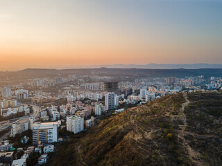 Cityscape of Pune city in India 