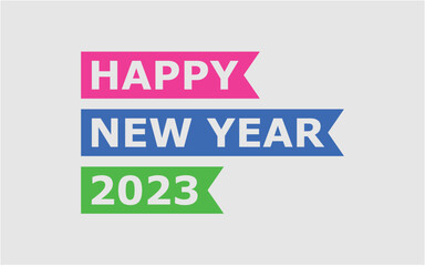 LOGO DESIGN BANNER FOR HAPPY NEW YEAR SIMPLE