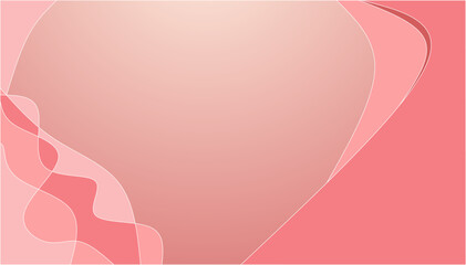 pink background with ribbon and hearts