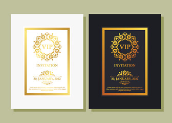 luxury white and black VIP card ornament pattern
