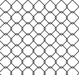 Steel wire seamless pattern. Steel chain cage texture. 