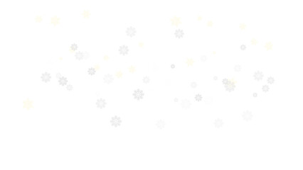 Falling snow on a transparent background. Snowflake effect in Christmas holiday.
