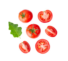 Fresh tomato on transparent png