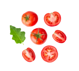 Fotobehang Fresh tomato on transparent png © supamas