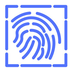 Fingerprint Scan Authentication Biometric Identification Security Icon