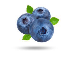 Blueberries isolated on transparent png