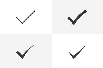 Checkmark icon set vector. Check icon bundle isolated on white background