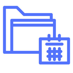 Folder Archive File Directory Calendar Date Schedule Icon