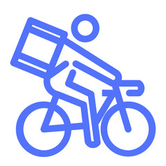 Food Delivery Bicycle Bike Courier Icon