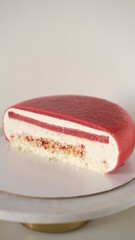 slice of cake with strawberry