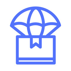 Food Delivery Parachute Icon