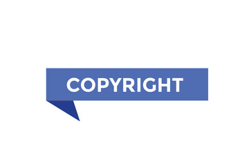 Copyright button web banner template Vector Illustration
