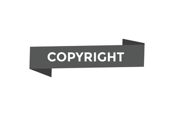 Obraz premium Copyright button web banner template Vector Illustration 