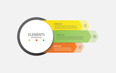 Presentation business infographic circle elements