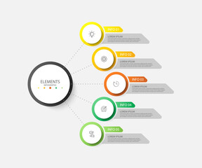 Obraz premium Presentation business infographic circle elements