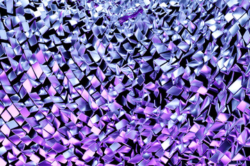 3D rendering. Purple     geometric pattern.  Minimalistic pattern of simple shapes. Bright creative symmetric texture
