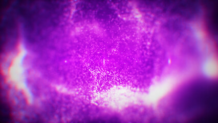 Abstract Purple White Shiny Optical Blurry Focus Wavy Glitter Sparkle Dust With Light Flare Background