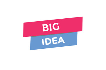 Big idea button web banner template Vector Illustration