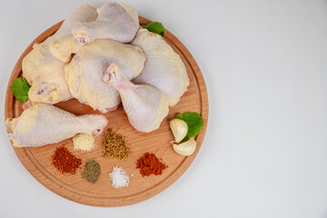 Delicious dish can be made by cooking raw chicken drumsticks with spices.