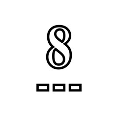 morse numbers, line ,icon, design, flat, style, trendy, collection, template