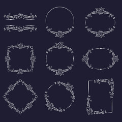 rose ornaments for page decoration and frame design. wedding cards and invitations.  flowers and leaves