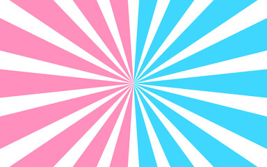 かわいい色の対立する２色の放射状の線