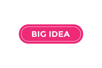 Big idea button web banner template Vector Illustration