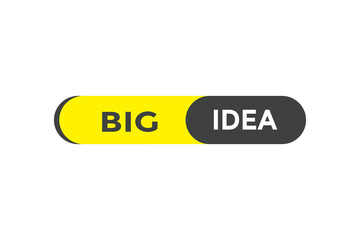 Big idea button web banner template Vector Illustration