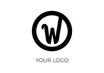 w logo design template