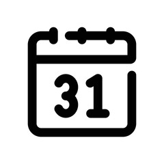 31 days icon - vector illustration . 31, days, Calendar, Appointment, Date, Event, Month, Schedule, Day, thirty one, timetable, line, outline, icons .